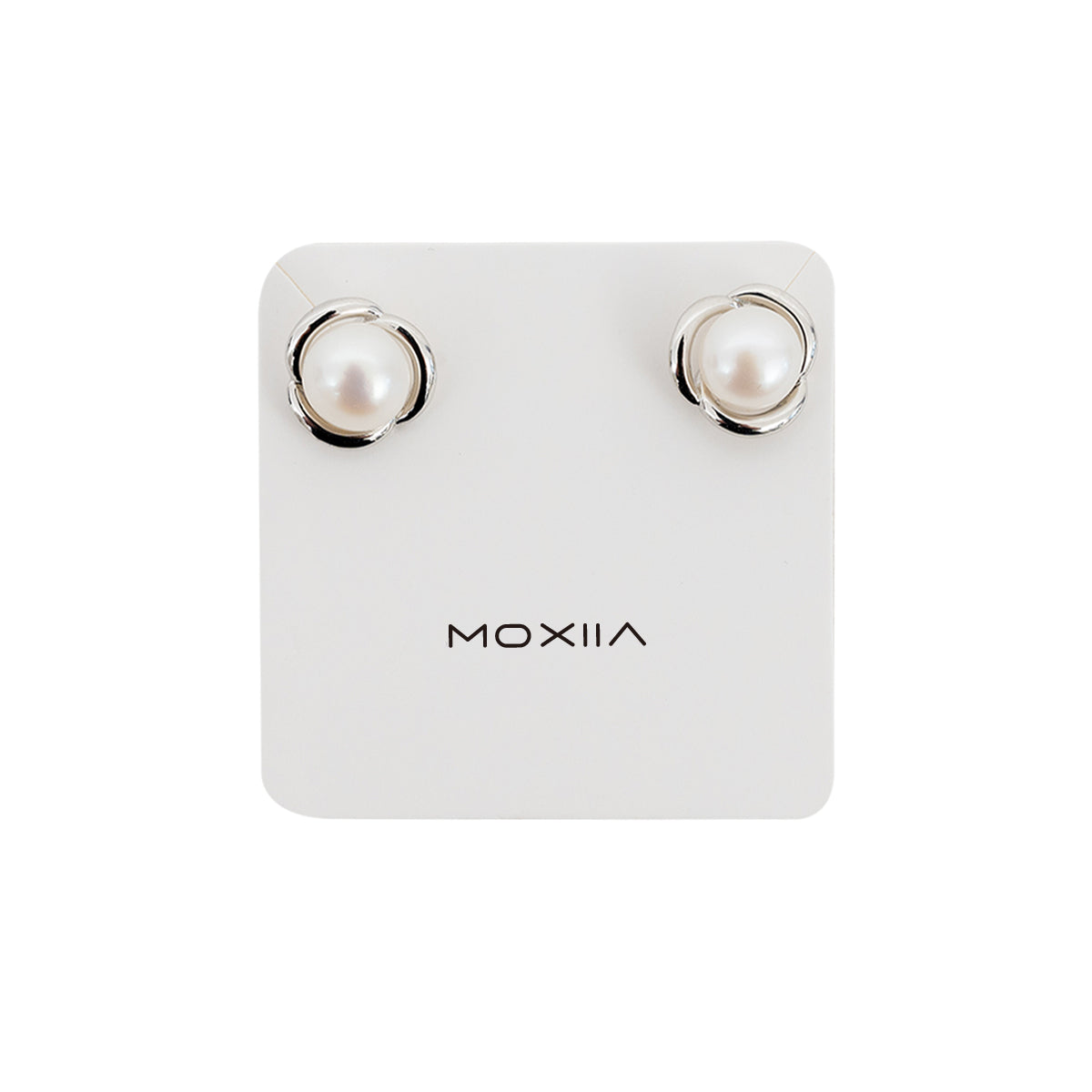 Classic Pearl Stud Earrings for Women – Elegant Silver-Tone Flower Setting with Round Pearls, Timeless Jewelry for Weddings, Parties & Everyday Wear