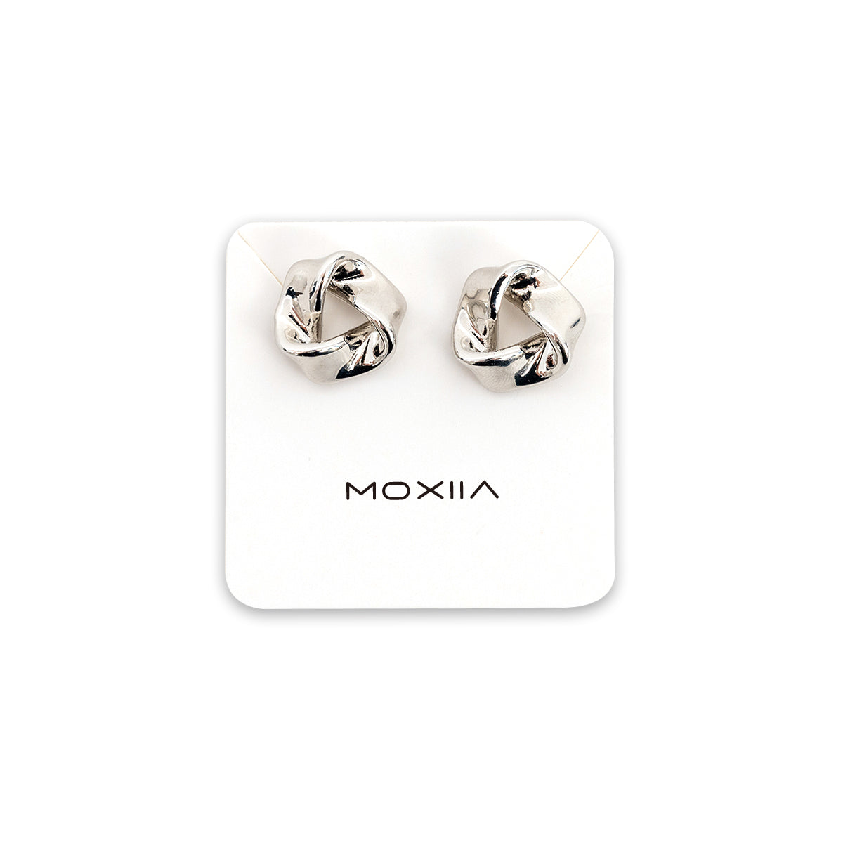 Silver Twisted Knot Stud Earrings – Elegant Minimalist Jewelry for Women, Classic & Lightweight Design, Perfect for Everyday Wear or Special Occasions